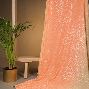 BUTTER YELLOW OMBRE embroidered saree