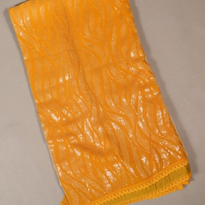 SAFFRON YELLOW SEQUIN embroidered saree