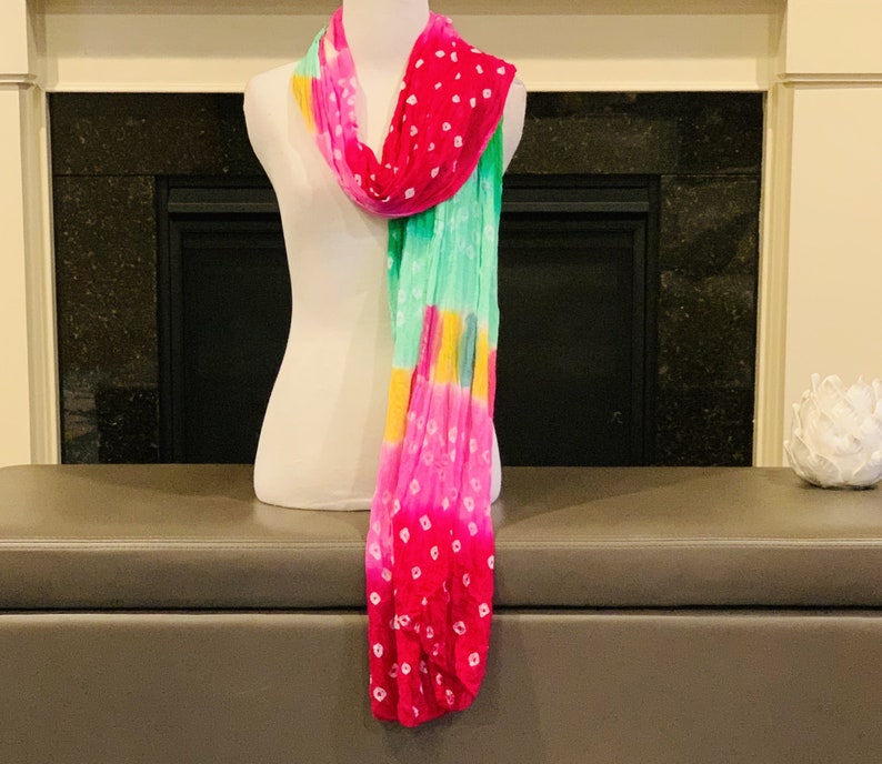 Pink and Green DupattaScarf