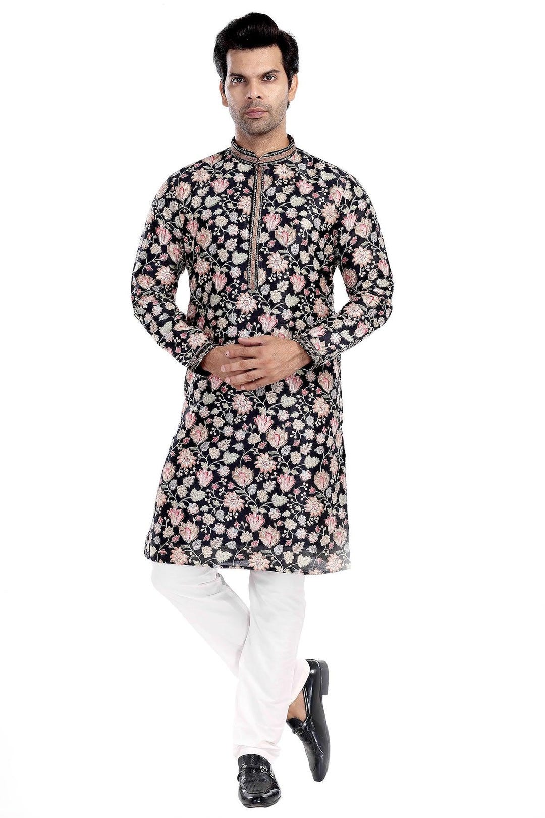 Printed and Embroidered Kurta Pyjama Set