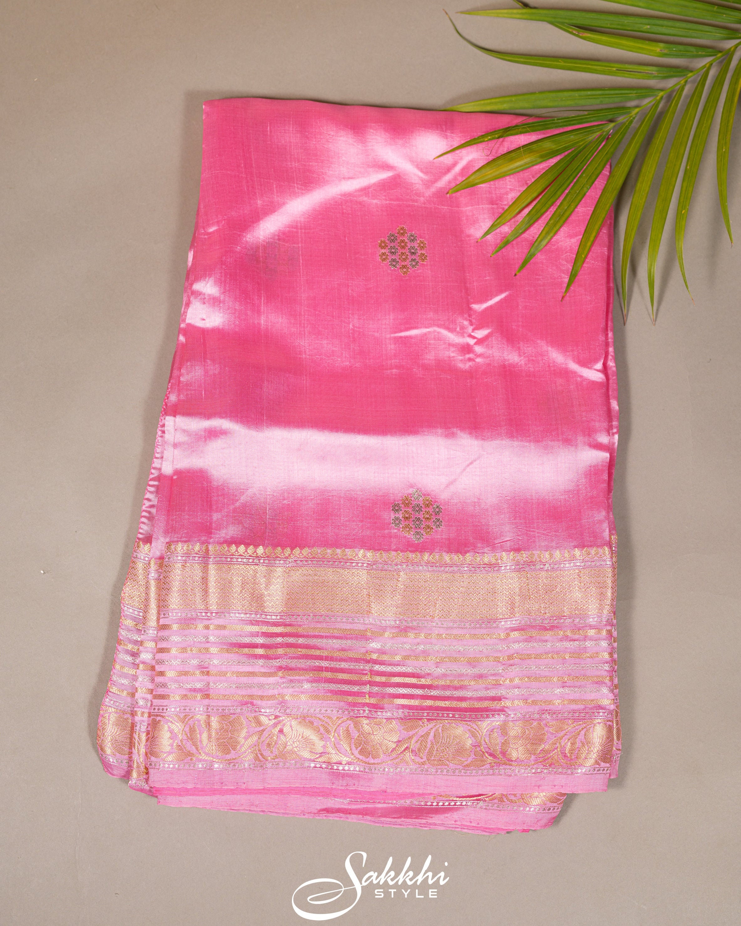 Powder Pink Raw Mango Banarasi Saree Etsy 