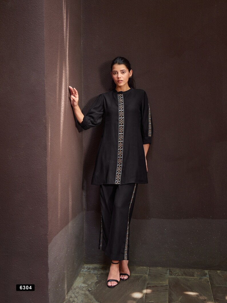 Caroline Cupro Black Co-Ord Set