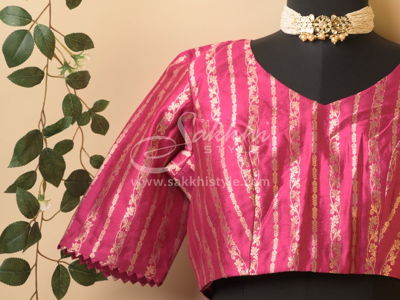 Premium Chanderi with Stitched Saree Blouse (Celebrate inspired)