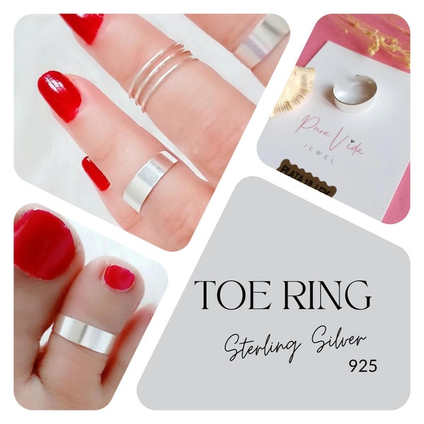 Silver Toe Ring · Dainty Adjustable Toe Ring · 925 Silver  ToeRing