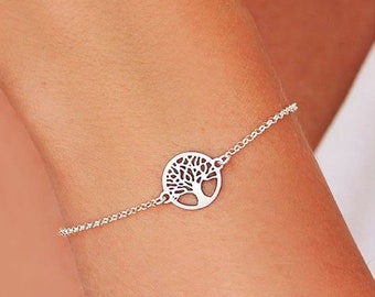 Sterling Silver Tree of Life Bracelet, Women's Bracelet with the Tree of Life, Gift Amulet Bracelet, 925 Silver Bracelet, Good Luck Bracelet