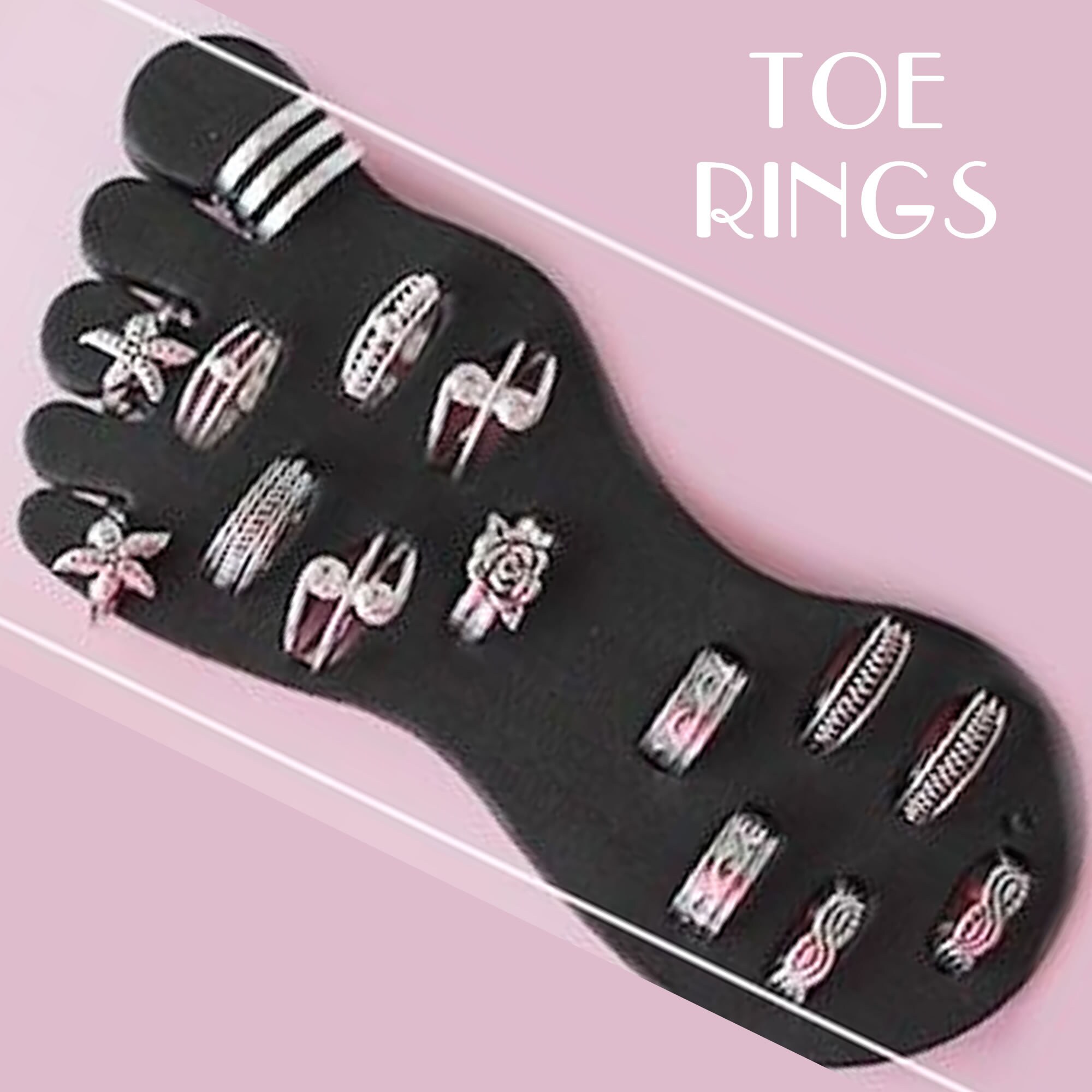 Foot Ring in 925 Sterling Silver in the shape of a Flower or Etsy