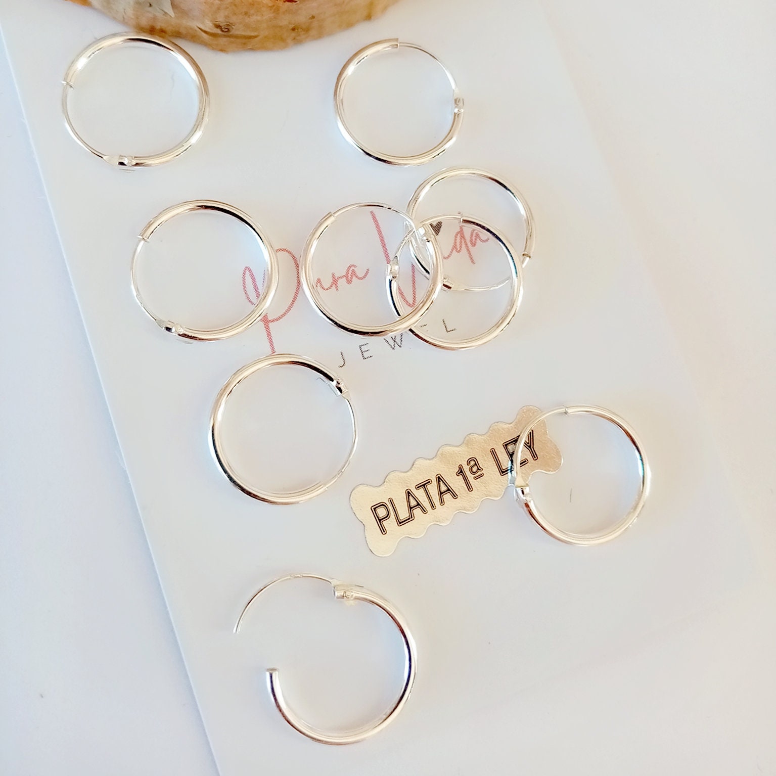 SILVER925 SIMPLE HOOP EARRINGS/シルバー/ピアス