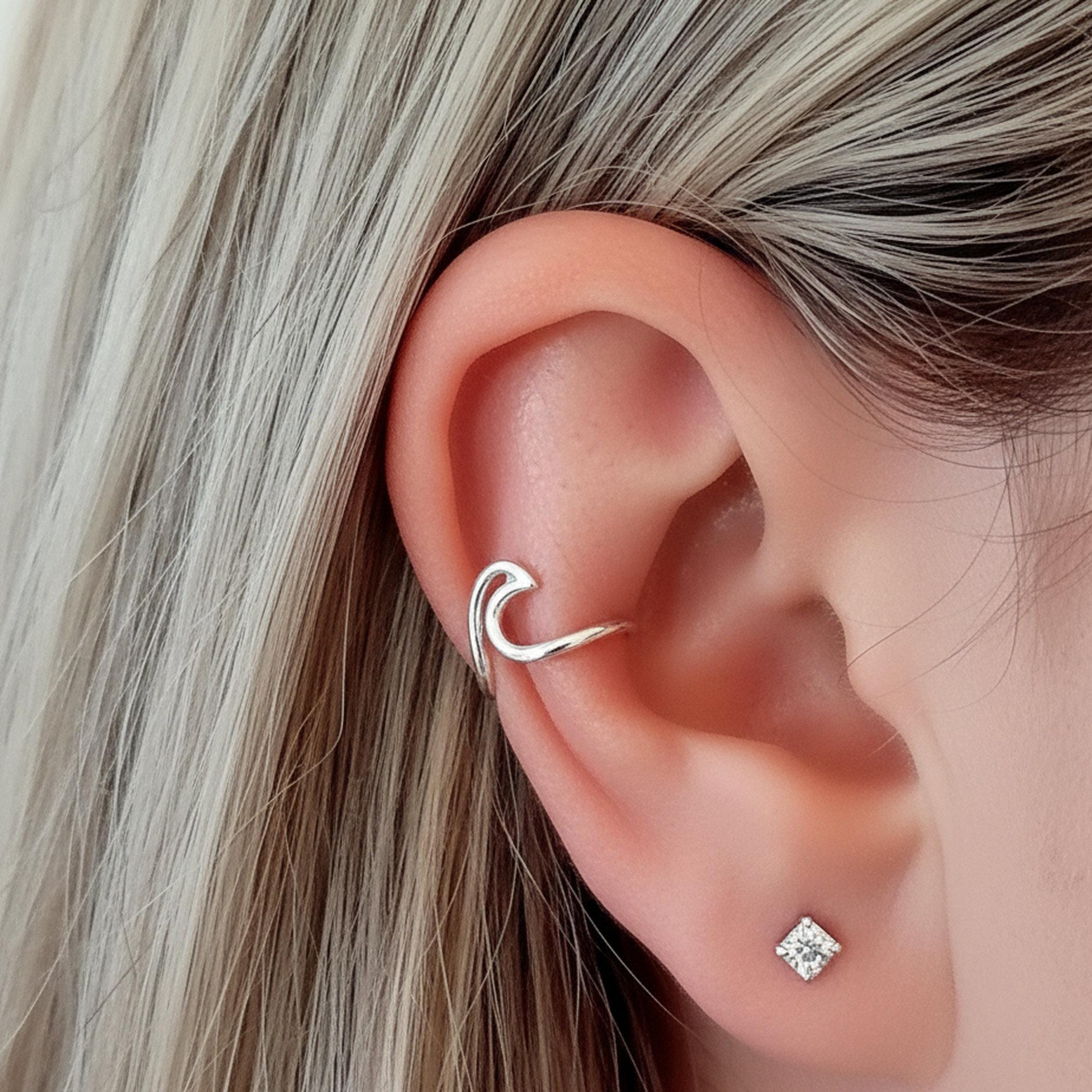Piercing Daith | Orecchino Piercing In Oro Per Donna Con Pietra Topazio