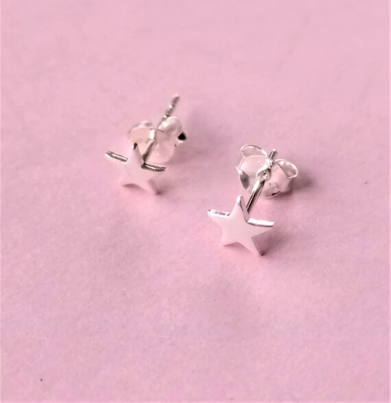 Elli - Orecchini Donna A Stella In Argento 925 - Taglio Xilion - Chiusura A Perno