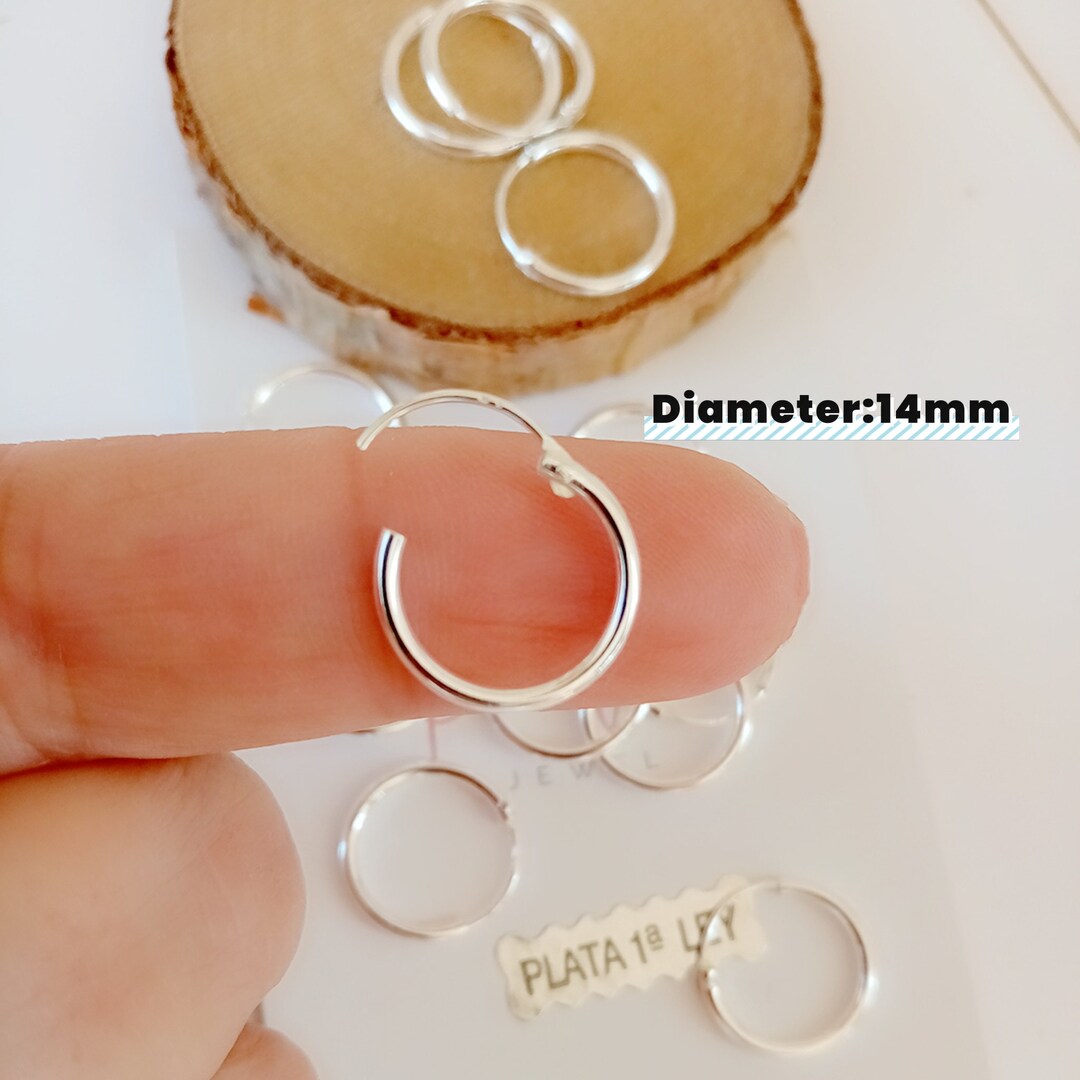 【待望★】 Simple Hoop Mm 1.2 Thickness 925 Silver Sterling Earrings アクセサリー