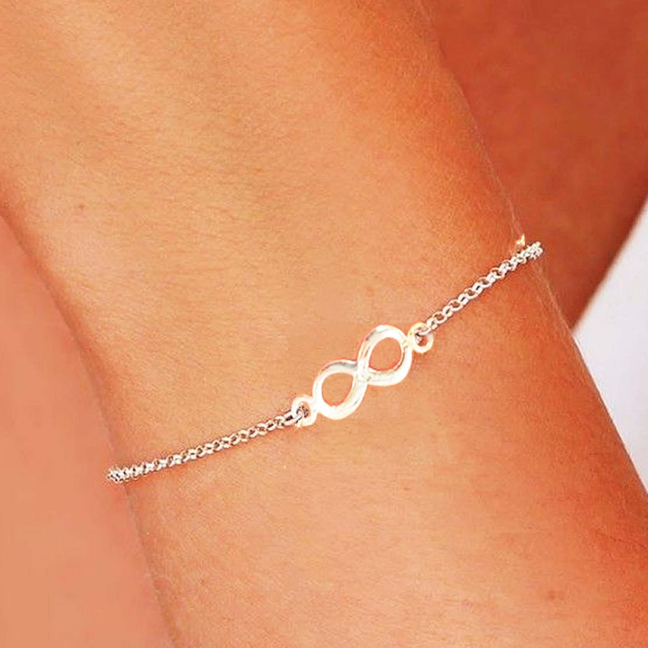 Sterling Silver Infinity Symbol Charm Bead For Bracelets - Black Engraving, Fits 5mm Bracelets - View #7