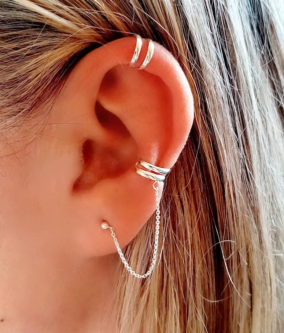 Etsy ear cuff silver deals