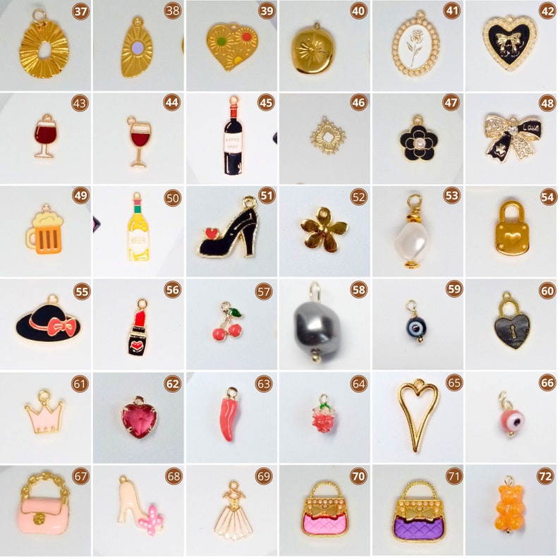 Collier personnalisé de 10 charmes, collier de lettres initiales, concevez vos propres bijoux personnalisés, idées cadeaux pour elle image 8