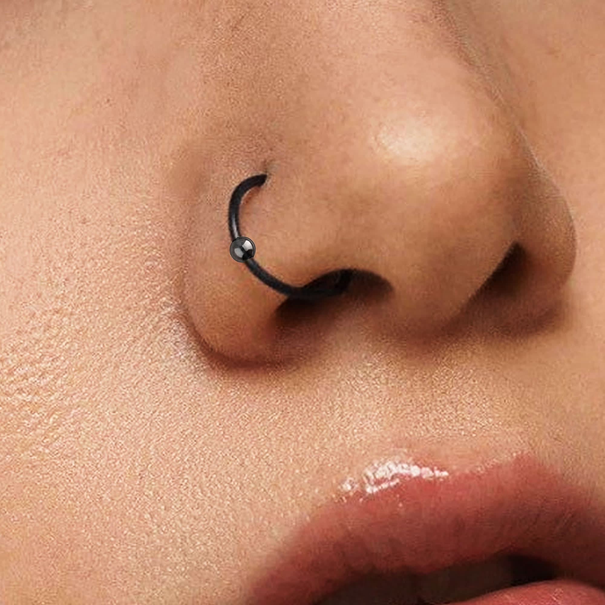 Piercing Al Naso In Argento Sterling, Piercing Al Naso A Sfera In - Foto 7