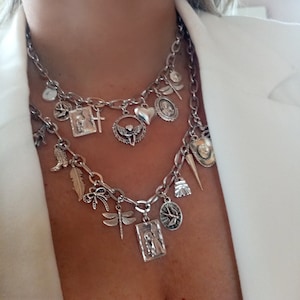 Collana con Ciondoli in Acciaio, Progetta la tua collana personalizzata, scegli i tuoi charm e charms per un regalo originale e unico