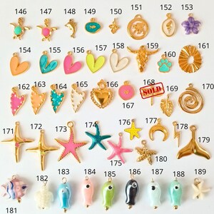 Build Your Own Summer Custom Charm Necklace Gold Summer Charm Necklace