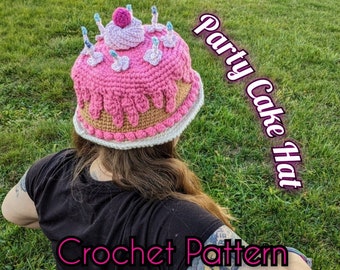 CROCHET PATTERN Party Cake Hat