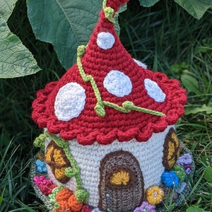 CROCHET PATTERN Enchanted Fairy House Hat image 3