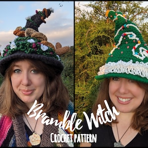 CROCHET PATTERN Bramble Witch Hat image 1