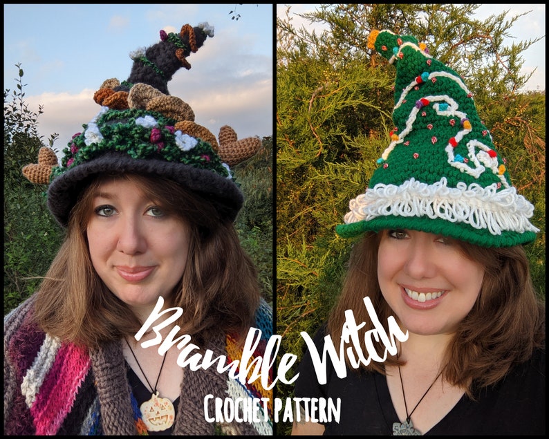 CROCHET PATTERN Bramble Witch Hat image 1