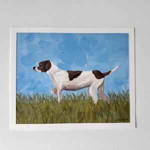 Kunstafdruk: gicleeprint 'pointer' op papier