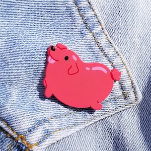 Sausage Dog Enamel Pin | Soft Enamel Weenie Dog Pin | Cute Dachschund Lapel Pin