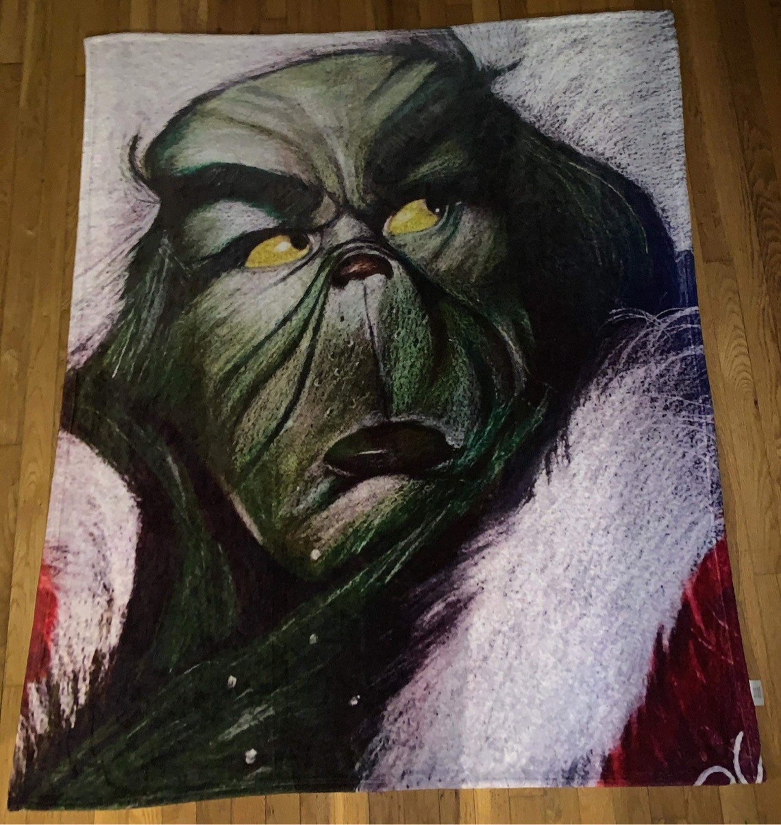 The Grinch Throw Blanket Etsy