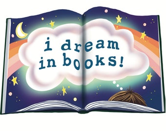 I Dream in Books Holographic 3" Sticker/ Decal