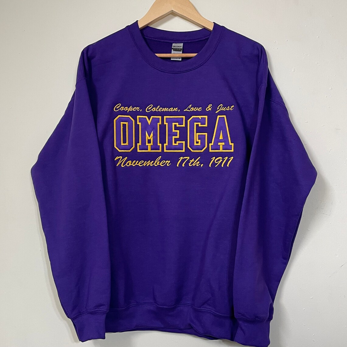 I Don't Want To Be Just An Omega Cooper Coleman Love & Just Omega Psi Phi Sweatshirt | Etsy