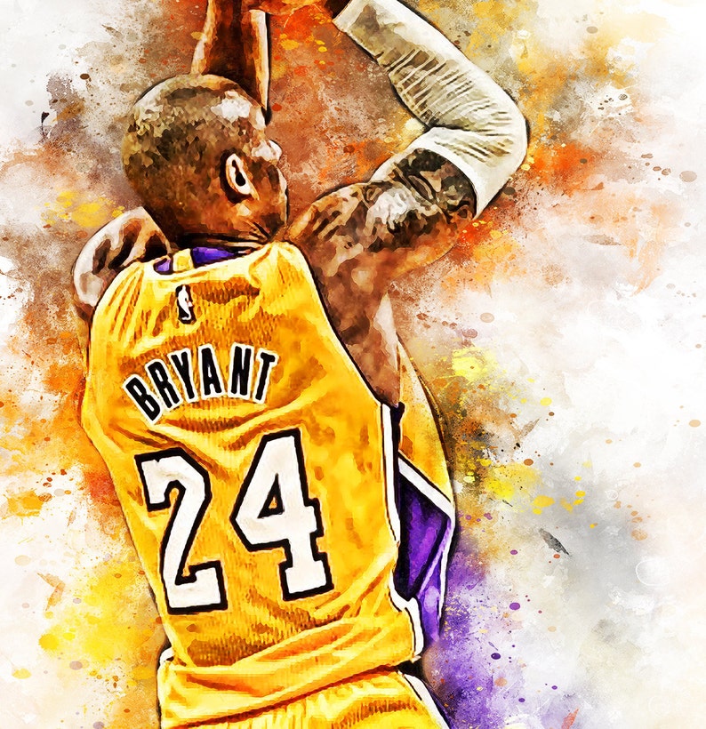 Kobe Bryant Poster Basketball Wall Art NBA All Star | Etsy