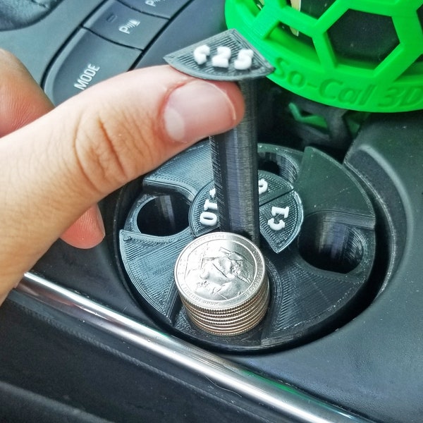 DIGITAL FILES (.STL) for Coin Organizer with Easy Access | For Car Cup Holder | 3D Printed