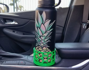 Hydro Flask Car Cup Holder Adapter, 3D Printed Fits 32oz 40oz Nalgene Water Bottles with Silicone Boot 36 oz YETI, 6 Colors, Cold Weather