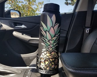Adapter bekerhouder voor hoge temperaturen: zwart | 3D-geprint | Geschikt voor hydroflessen van 32 oz, 40 oz en andere grote waterflessen