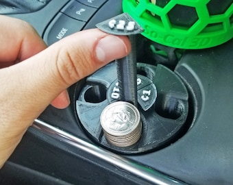 DIGITAL FILES (.STL) for Coin Organizer with Easy Access | For Car Cup Holder | 3D Printed