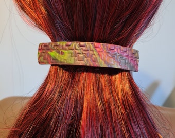 Extra Large Hair Barrette, Hair Clips, Multi Coloured Snap Hair Clips, Handmade Clips, Unique Hair Clip, Hair Accessory, Hair Pin
