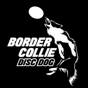 Border Collie Frisbee Disc Dog Die Cut Vinyl Sticker v4-1316