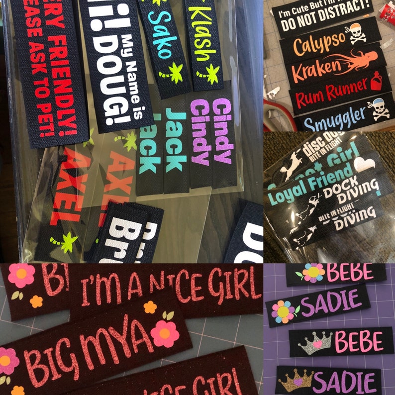 Personalized Custom Dog Harness Patches With Glitter or Etsy