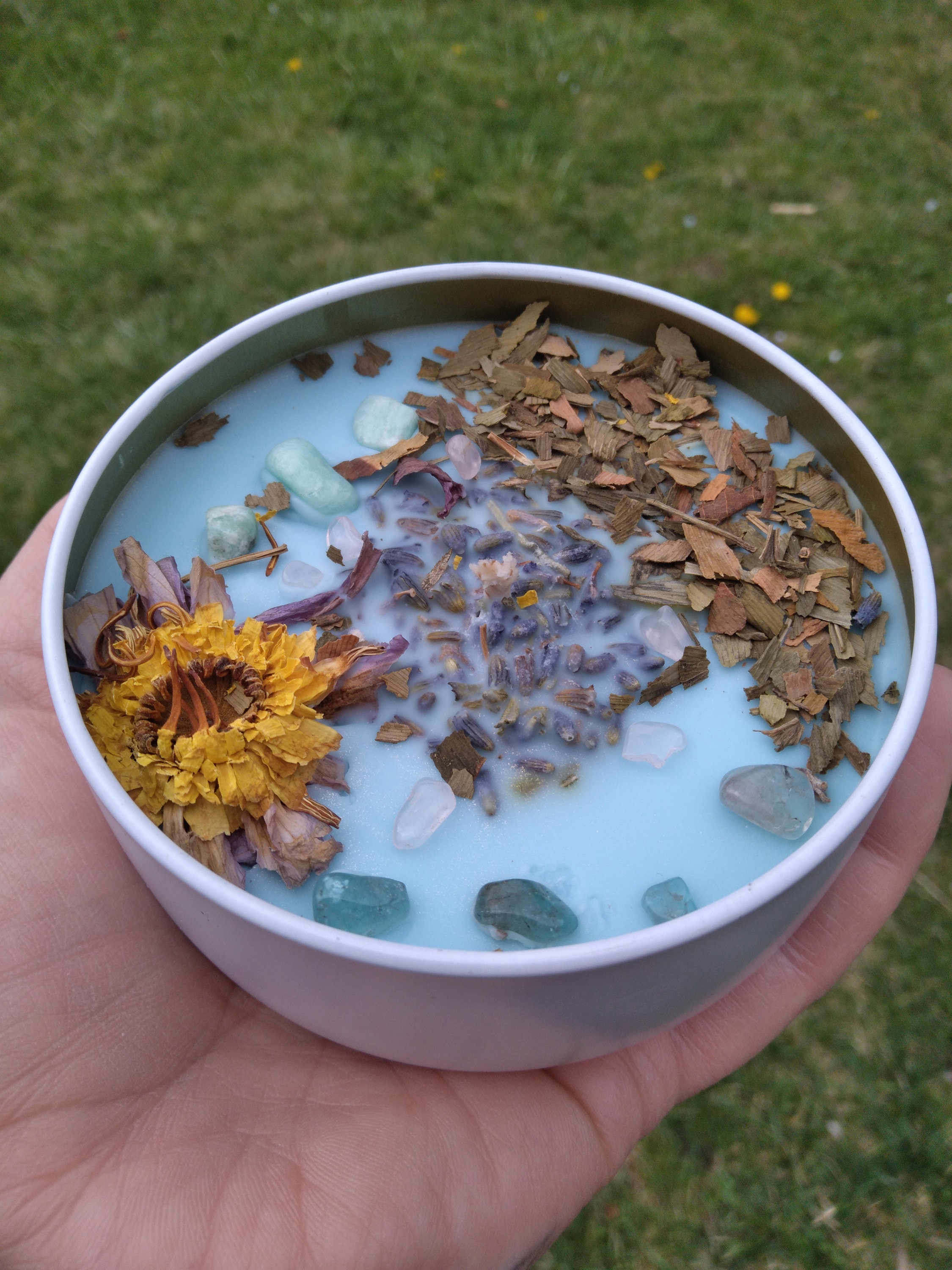 Spiritual Awakening Candle Crystal and Herb Infused Etsy