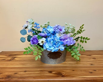 Blue Hydrangea, Spring Flower Arrangement