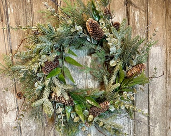 Winter Mixed Evergreen Wreath