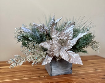 Christmas Centerpiece, Christmas Flower Arrangement