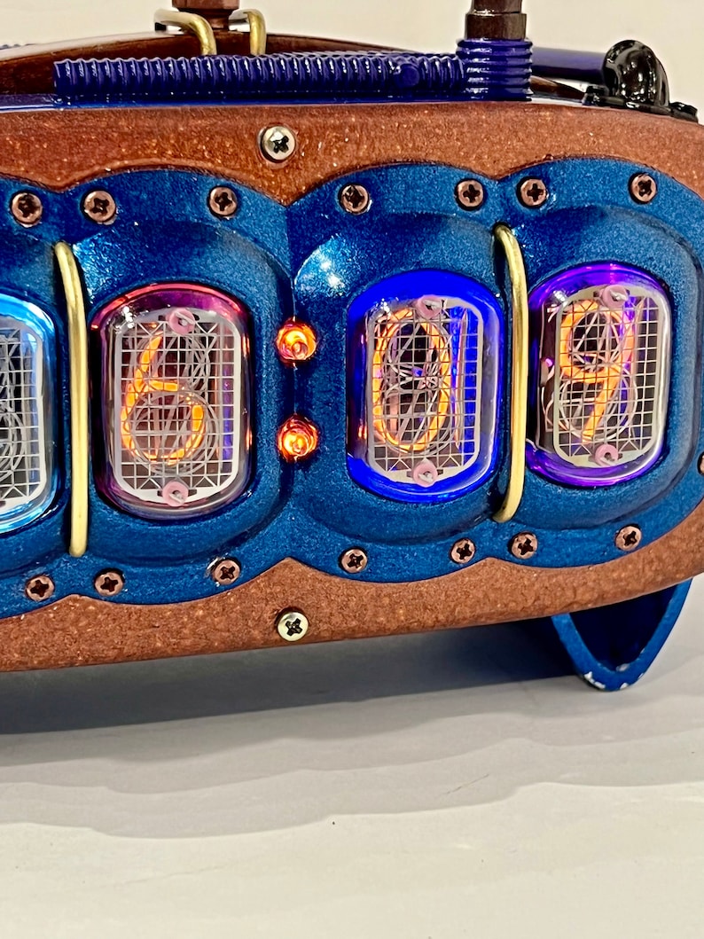 Steampunk Style Nixie Desk Clock Etsy