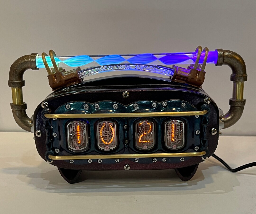 Steampunk Style Nixie Desk Clock Etsy