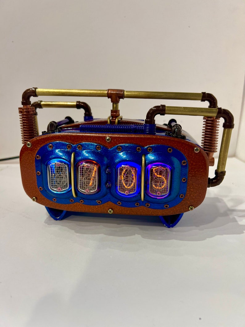 Steampunk Style Nixie Desk Clock Etsy