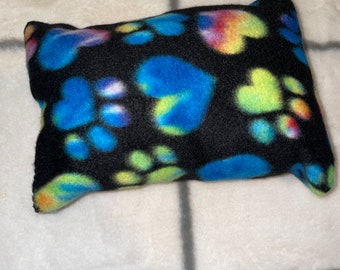 Chinchilla rainbow paw print bed