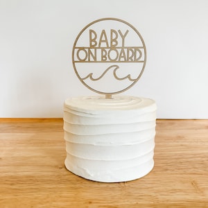 Baby on Board Cake Topper|Wave Baby Shower|Baby on Board Shower|Beach Baby Shower