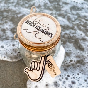 Beach Treasures Mason Jar Kit|Seashell Jar|Mason Jar Accessories|Kids's Summer Play|Personalized Beach Bag|Sand Memory Jar