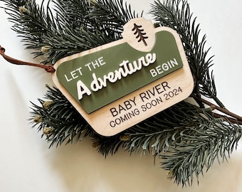 Pregnancy Announcement National Park Ornament|Expecting Ornament|Baby on the Way Camping Ornament