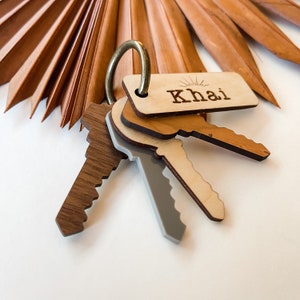 Pretend Keys|Kid's Toy Keys|Wooden Toy|Kid's Keychain|Minimalist Toys|Pretend Play