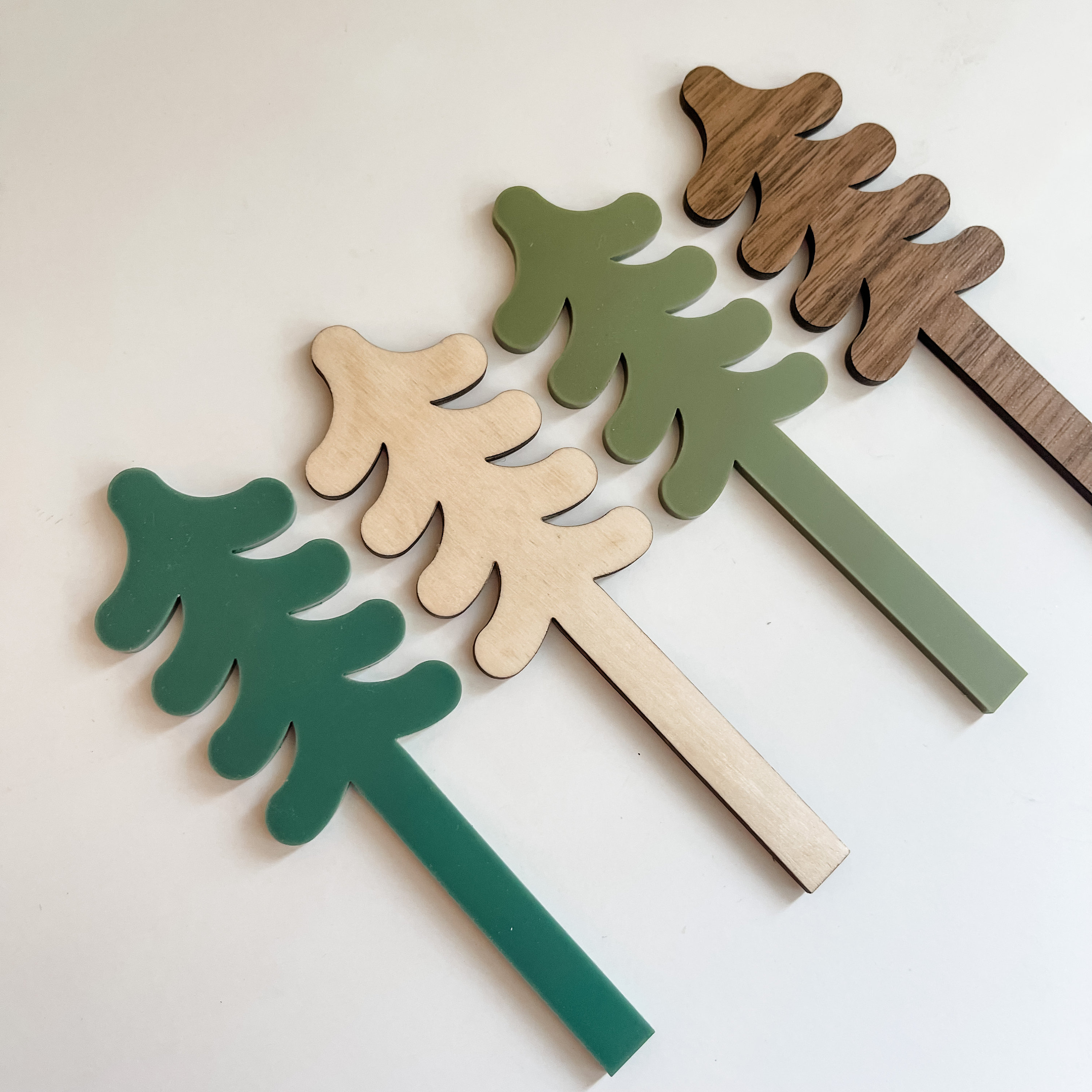 Tree Cupcake Topperpine Tree Cake Toppercamping Party Etsy